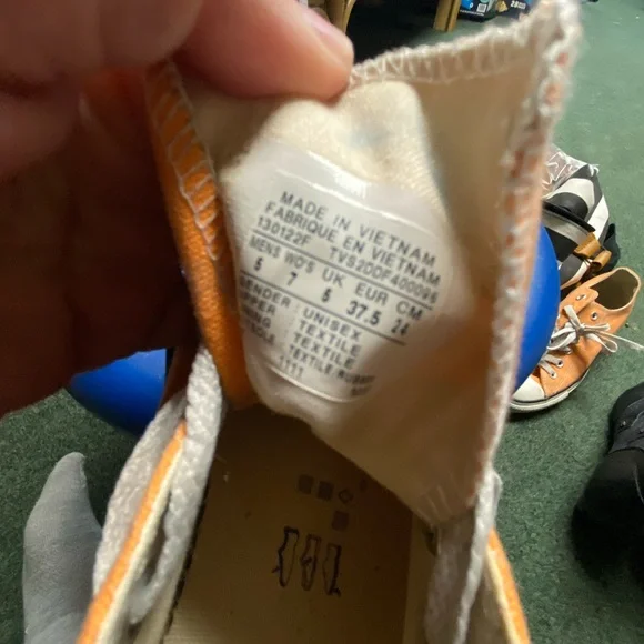 Orange Canvas Sneakers - Picture 4 of 6